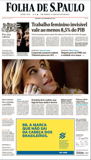 Capa do Jornal Folha de S. Paulo Edição 2023-11-12