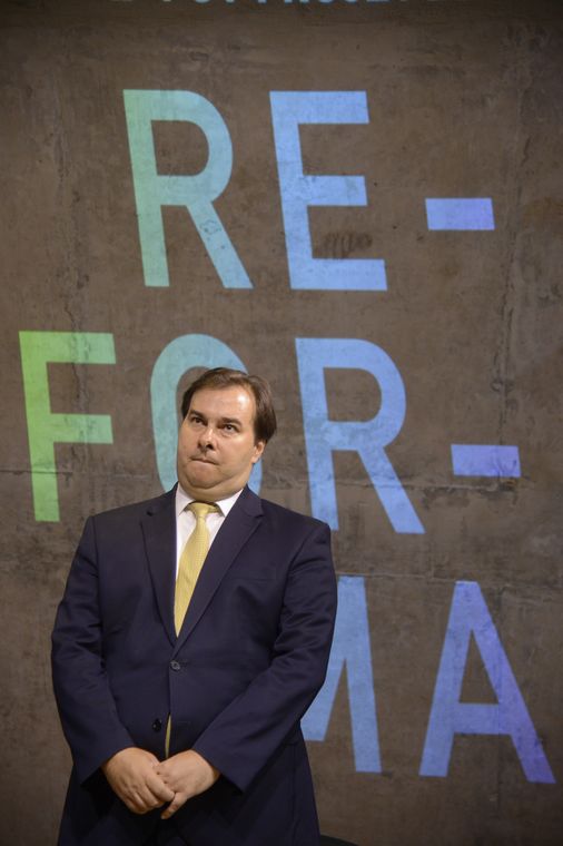 Tânia Rêgo/Agência Brasil O presidente das Câmara dos Deputados, Rodrigo Maia, participa do seminário Reforma da Previdência - uma Reflexão Necessária, no Centro Cultural da FGV, no Rio de Janeiro.