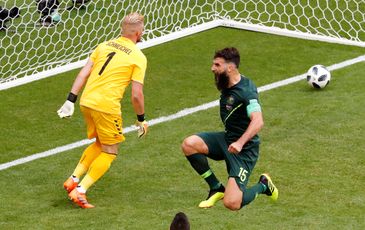 AustrÃ¡lia e Dinamarca jogam partida em Samara durante a Copa da RÃºssia 2018   REUTERS/David Gray
