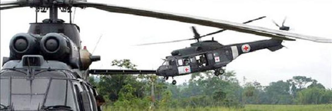 FARC - helicópteros - Ajuda humanitária do Brasil Relatório informa ainda que há 376 presos ligados ao Exército de Libertação Nacional, considerado o segundo maior grupo guerrilheiro da Colômbia