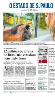 Capa do Jornal O Estado de S. Paulo Edição 2022-01-03