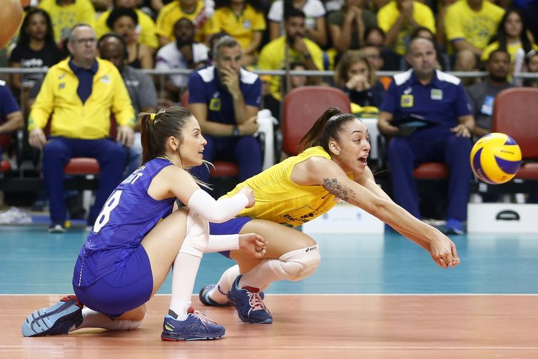 18/08/2019 amistoso de Vôlei Brasil e Argentina