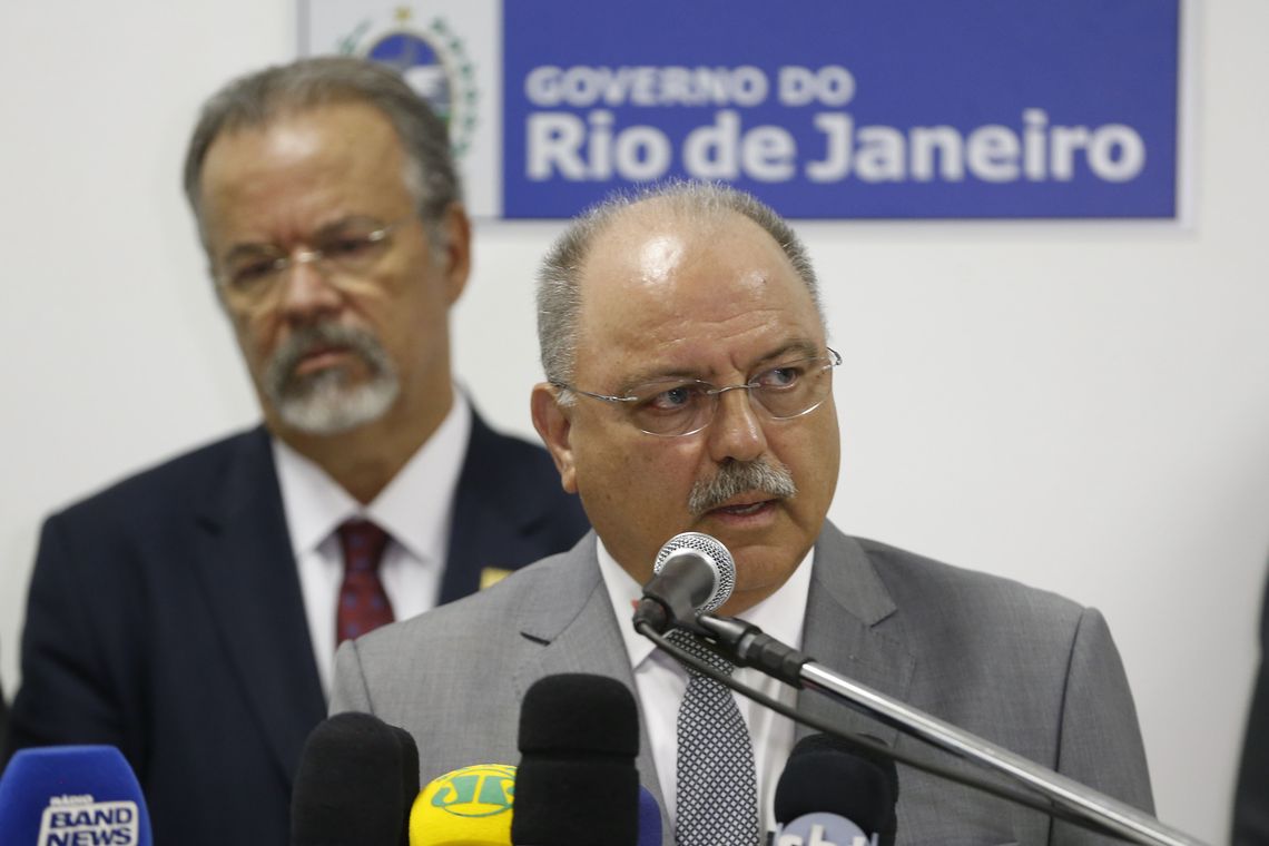 Tomaz Silva/Agência Brasil Rio de Janeiro - O ministro do Gabinete de Segurança Institucional da Presidência da República, general Sergio Etchegoyen, fala após reunião no Palácio Guanabara para discutir segurança pública no Rio de Janeiro. (Tomaz Silva/Agência Brasil