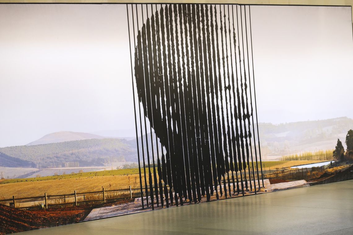 José Cruz/Agência Brasil Exposição Centenário Mandela, no Palácio Itamaraty. A mostra apresenta a trajetória do ativista (Nelson Mandela) que combateu o regime do apartheid e tornou-se o primeiro presidente negro da África do Sul.