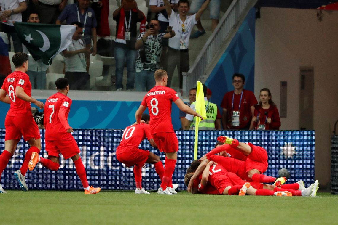 JORGE SILVA/Reuters/Gol Copa 2018/Inglaterra e Tunísia/ Gol/Comemoração REUTERS/Jorge Silva