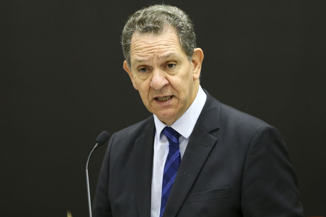 O presidente do Superior Tribunal de JustiÃ§a, JoÃ£o OtÃ¡vio de Noronha, durante o lanÃ§amento da 16a ediÃ§Ã£o do prÃªmio Innovare. 