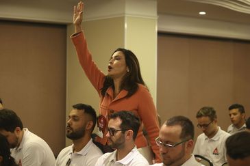 A pré-candidata à Presidência da República do PMN, Jornalista Valeria Monteiro.