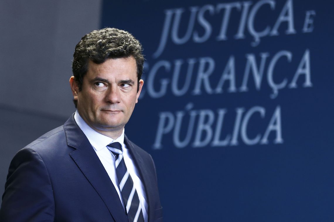 O ministro da Justiça e Segurança Pública, Sérgio Moro, participa da cerimônia de entrega do Selo Nacional de Responsabilidade Social pelo Trabalho_ Resgata. 