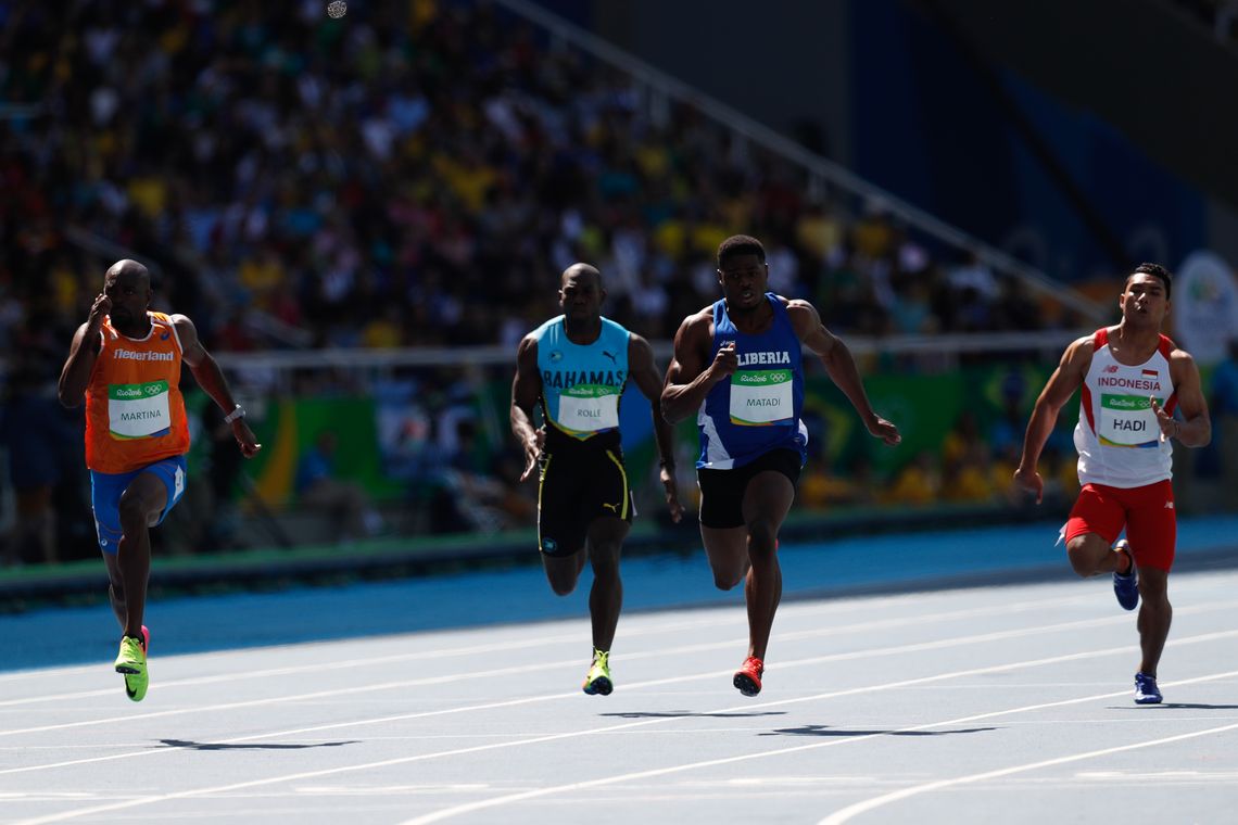 Fernando Frazão/Agência Brasil Rio de Janeiro - Rodada classificatória na prova de 100 metros rasos de atletismo dos Jogos Rio 2016, no Estádio Olímpico (Fernando Frazão/Agência Brasil)