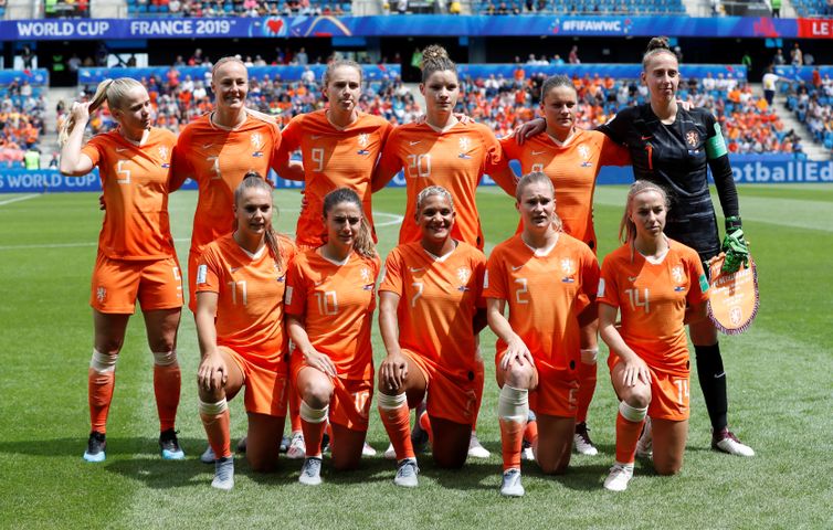 Seleção da Holanda na Copa do Mundo de Futebol Feminino - França 2019.   
