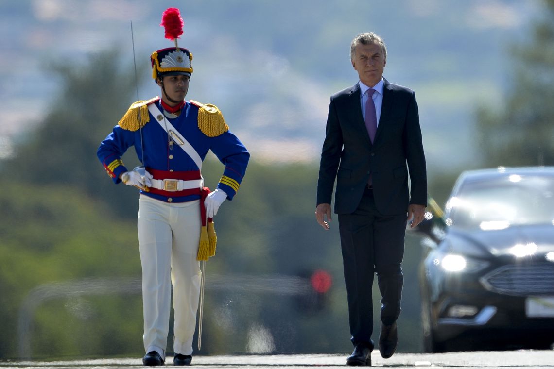 Marcelo Camargo/Agência Brasil O presidente da Argentina, Mauricio Macri, chega ao Palácio do Planalto.