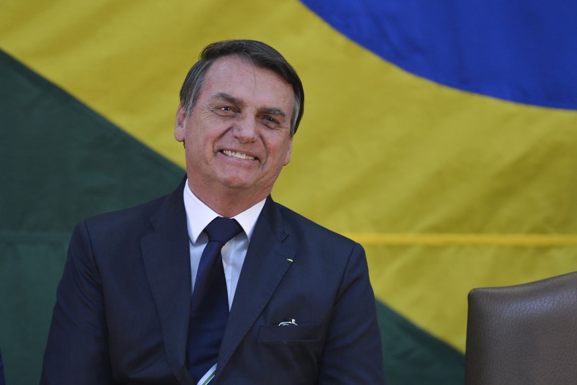 Valter Campanato/Agência Brasil O presidente Jair Bolsonaro participa da solenidade de posse do diretor-geral da Agência Brasileira de Inteligência (Abin), Alexandre Ramagem