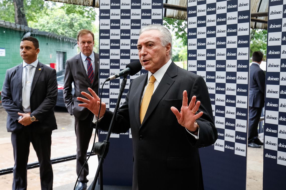 Alan Santos/PR São Paulo - Presidente Michel Temer em coletiva de imprensa durante almoço anual da Associação Brasileira da Indústria Eletroeletrônica (Abinee) (Alan Santos/PR)