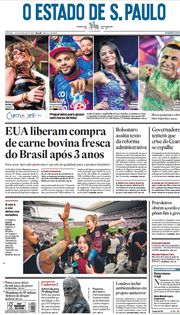 Capa do Jornal O Estado de S. Paulo Edição 2020-02-22