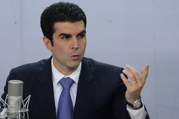 BrasÃlia - O ministro da Secretaria de Portos da Presidência da República (SEP), Helder Barbalho, participa do programa Bom Dia Ministro (José Cruz/Agência Brasil)