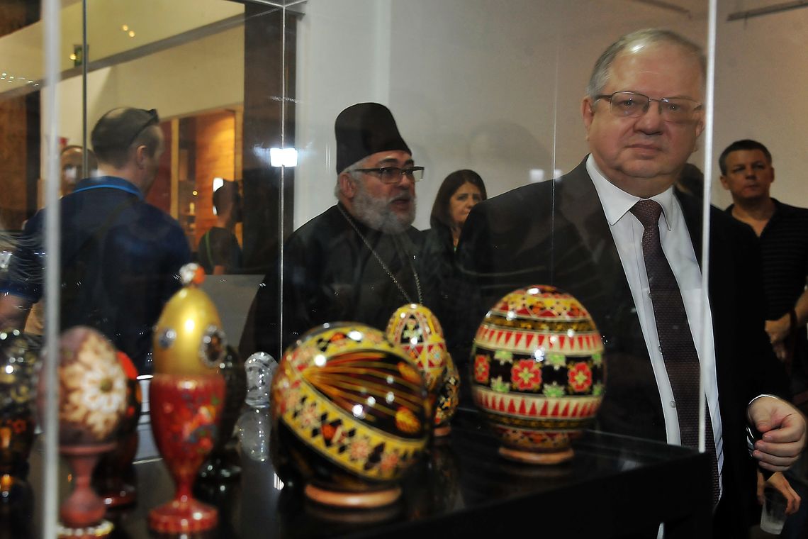 Marcello Casal jr/Agência Brasil O embaixador da Rússia no Brasil, Sergey Akopov, durante abertura de exposição sobre o país, mostrando um pouco da cultura russa para os brasileiros.