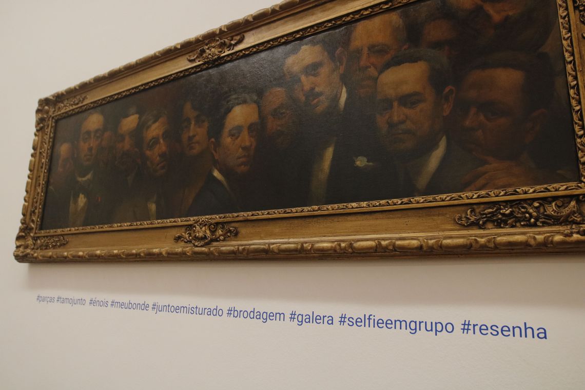 Fernando Frazão/Agência Brasil Exposição Hashtags da Arte, no Museu Nacional de Belas Artes, usa palavras-chave da internet em obras do acervo para engajar o público nas redes sociais.