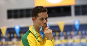 Nadador Thiago Pereira atingiu à marca de 21 medalhas pan-americanas nesta quarta-feira