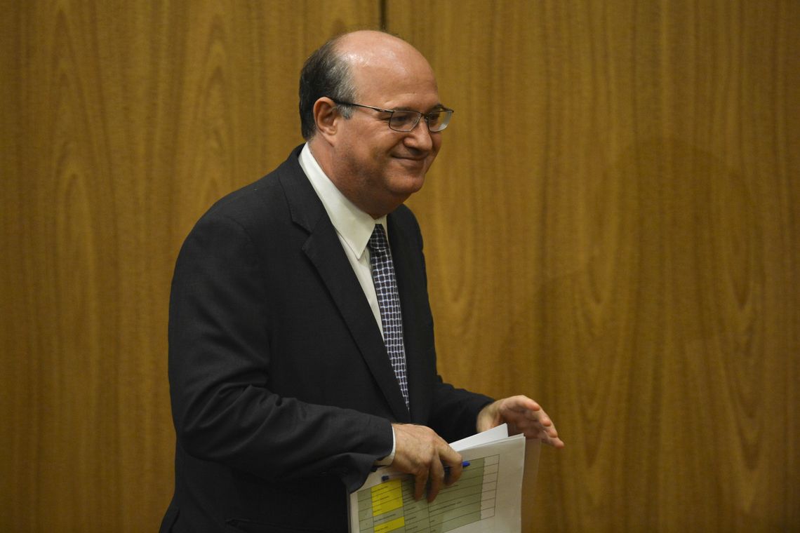 Fabio Rodrigues Pozzebom/Agência Brasil O ex-presidente do BC Ilan Goldfajn transmite o cargo para o novo presidente do Banco Central (BC), Roberto Campos Neto.