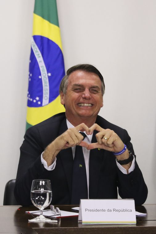 Valter Campanato/Agência Brasil O presidente Jair Bolsonaro participa de videoconferência com escola atendida pelo programa Gesac.