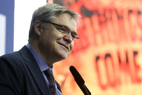 O professor da UFRGS, LuÃs Lamb, participa do seminário Inteligência Artificial na Transformação Digital, no Ministério da Economia, em BrasÃlia.