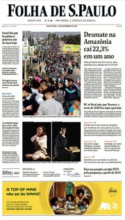 Capa do Jornal Folha de S. Paulo Edição 2023-11-10