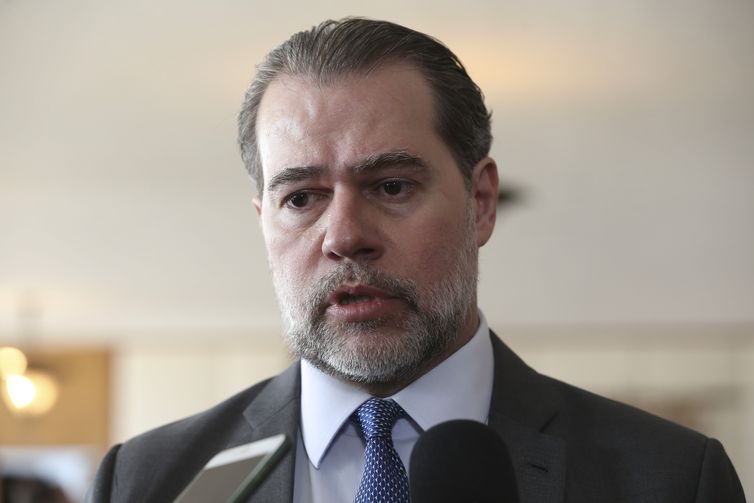 O presidente do Supremo Tribunal Federal (STF), Dias Toffoli, durante assinatura de convênio entre o Conselho Nacional de Justiça (CNJ), o Ministério das Relações Exteriores e o Programa das Nações Unidas para o Desenvolvimento (Pnud).