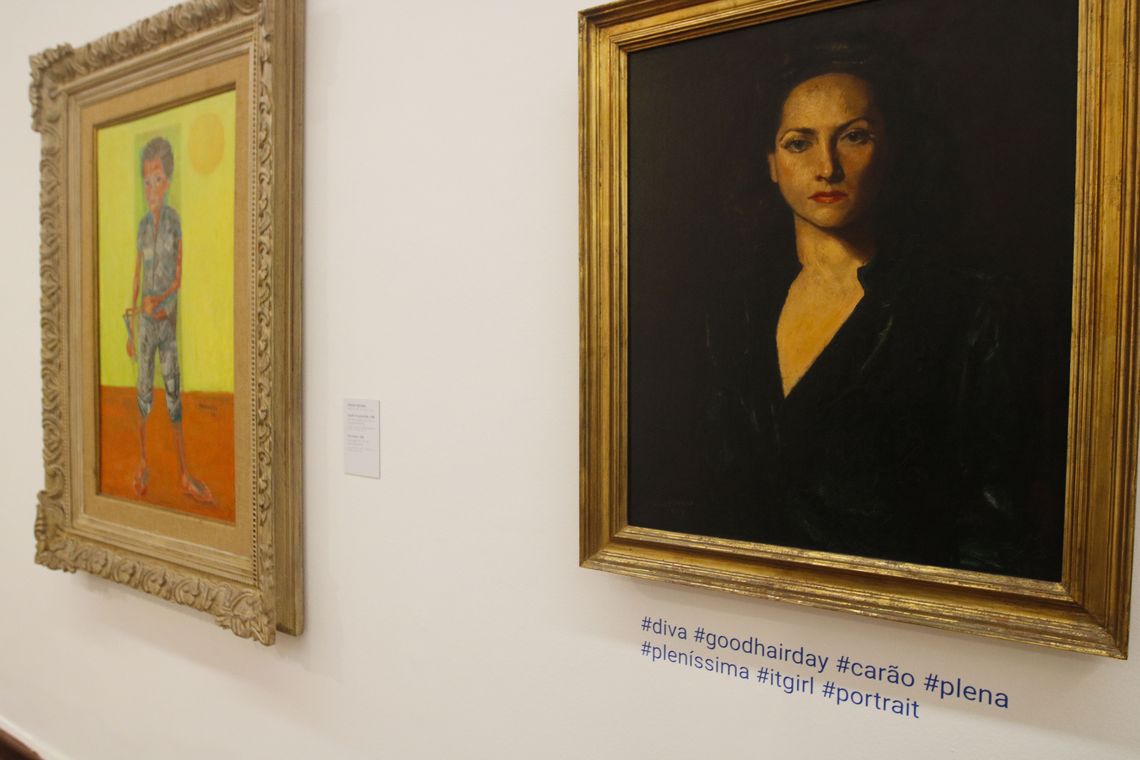 Fernando Frazão/Agência Brasil Exposição Hashtags da Arte, no Museu Nacional de Belas Artes, usa palavras-chave da internet em obras do acervo para engajar o público nas redes sociais.