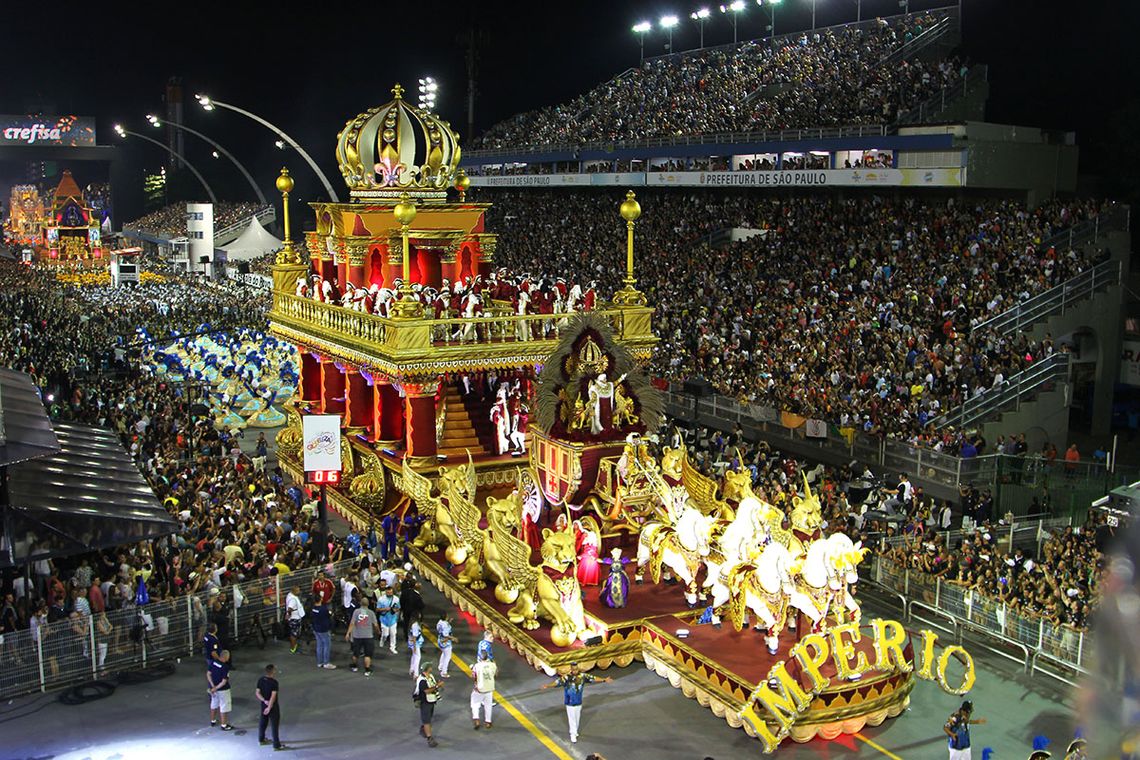 Divulgação/LigaSP São Paulo – Escola de samba Império de Casa Verde no segundo dia de desfile das escolas de samba paulistanas do Grupo Especial (Divulgação/LigaSP)