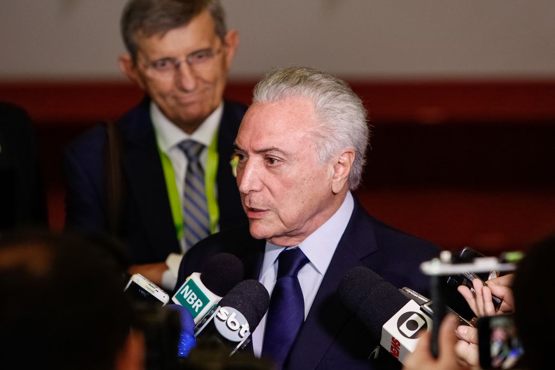 Alan Santos/PR Lima - Presidente Michel Temer fala à imprensa após sessão plenária da 8ª Cúpula das Américas, no Peru (Alan Santos/PR)