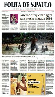 Capa do Jornal Folha de S. Paulo Edição 2023-11-17