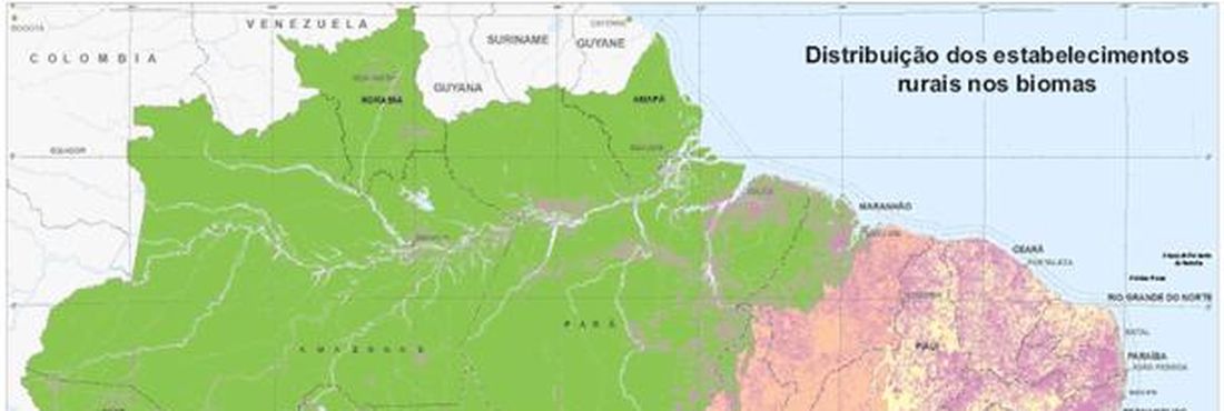 Mapa de Biomas Biomas impactados pela agropecuária.