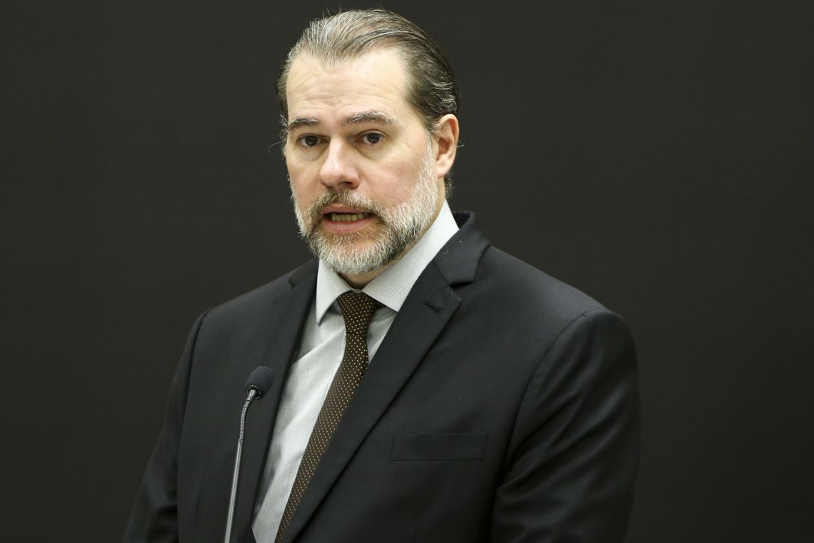 O presidente do Supremo Tribunal Federal, Dias Toffoli, durante o lançamento da 16a edição do prêmio Innovare.