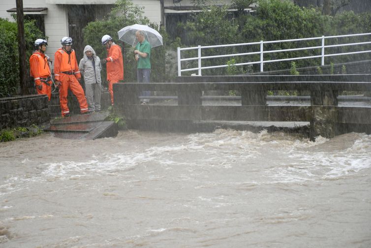 Japão, chuvas
 credit Kyodo/via REUTERS 