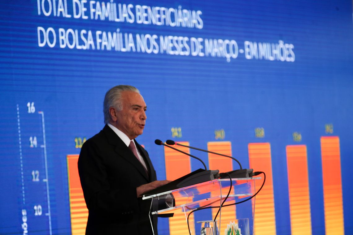 Fabio Rodrigues Pozzebom/Agência Brasil Presidente Michel Temer faz balanço dos dois anos de governo, durante o evento O Brasil Voltou, no Palácio do Planalto.