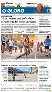 Capa do Jornal O Globo Edição 2020-04-06