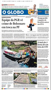 Capa do Jornal O Globo Edição 2020-05-25