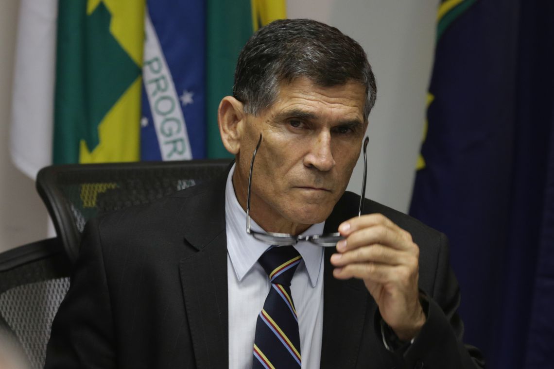 BrasÃlia - O secretário nacional de Segurança Pública, general Carlos Alberto Santos Cruz, durante reunião com secretários de Segurança Pública dos estados (Fabio Rodrigues Pozzebom/Agência Brasil)