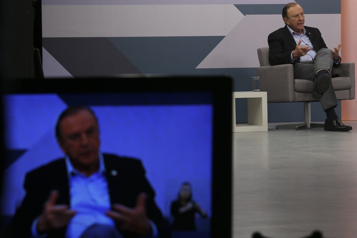Marcello Casal jr/Agência Brasil A Empresa Brasil de Comunicação (EBC) entrevista o candidato à Presidência da República pelo DC, José Maria Eymael. Ele é o oitavo a participar da série de entrevistas da EBC com presidenciáveis.