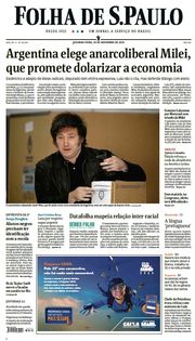 Capa do Jornal Folha de S. Paulo Edição 2023-11-20