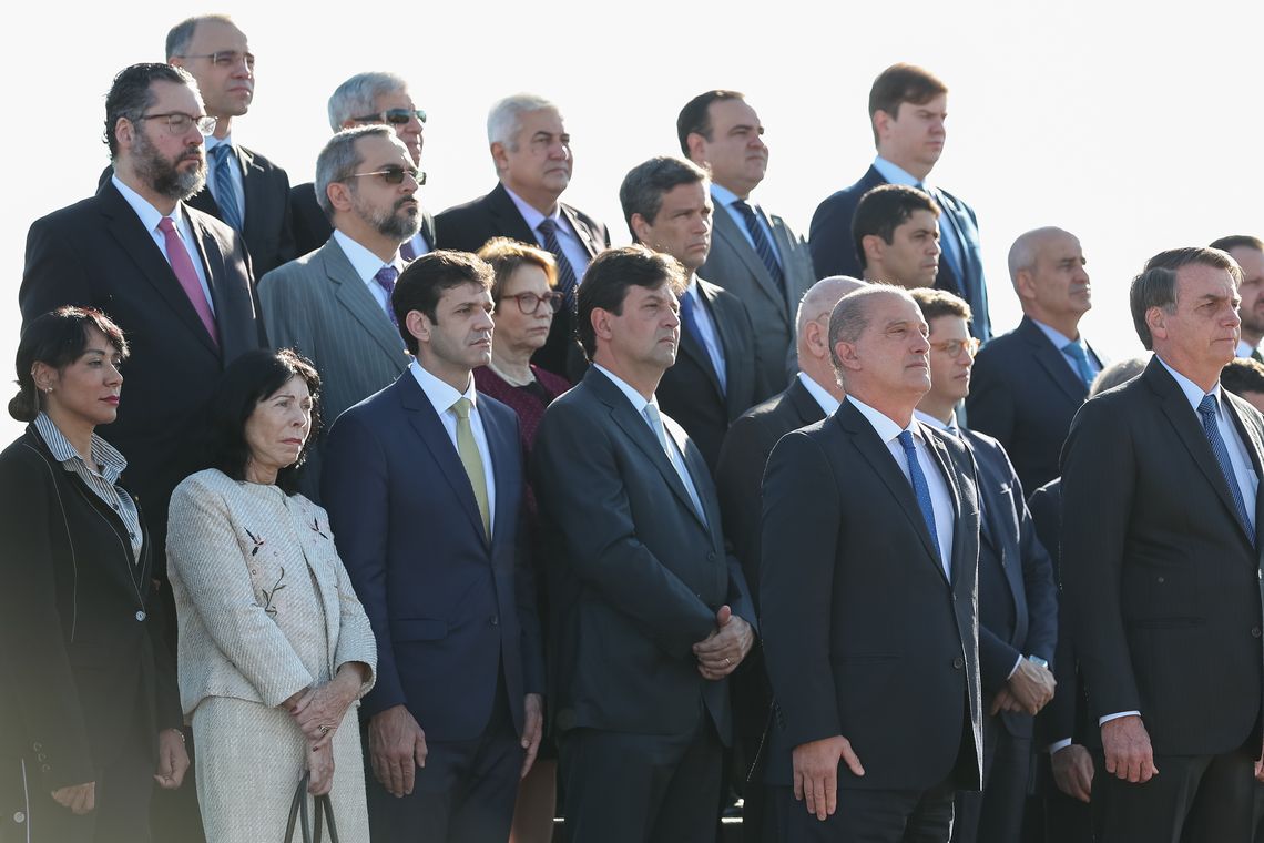 Marcos Correa/PR Hasteamento da Bandeira Nacional.