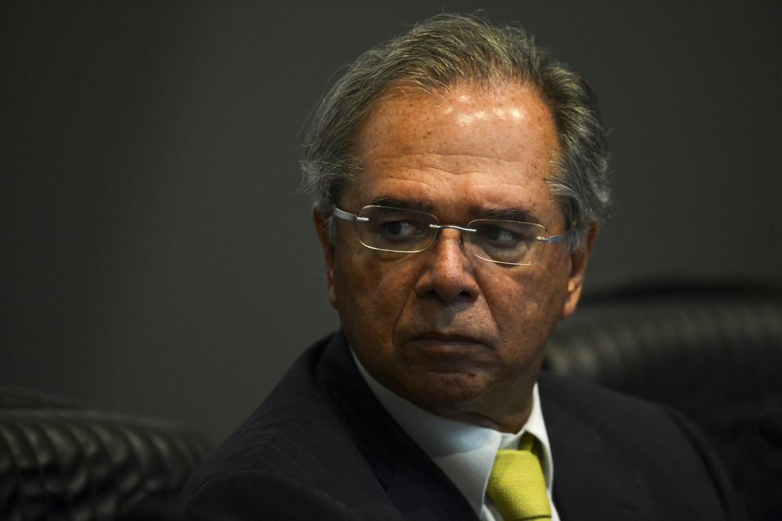 Marcelo Camargo/Agência Brasil O Ministro da Economia, Paulo Guedes, durante o Seminário Declaração de Direitos de Liberdade Econômica - Debates sobre a MP 881/19.