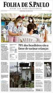 Capa do Jornal Folha de S. Paulo Edição 2022-01-17