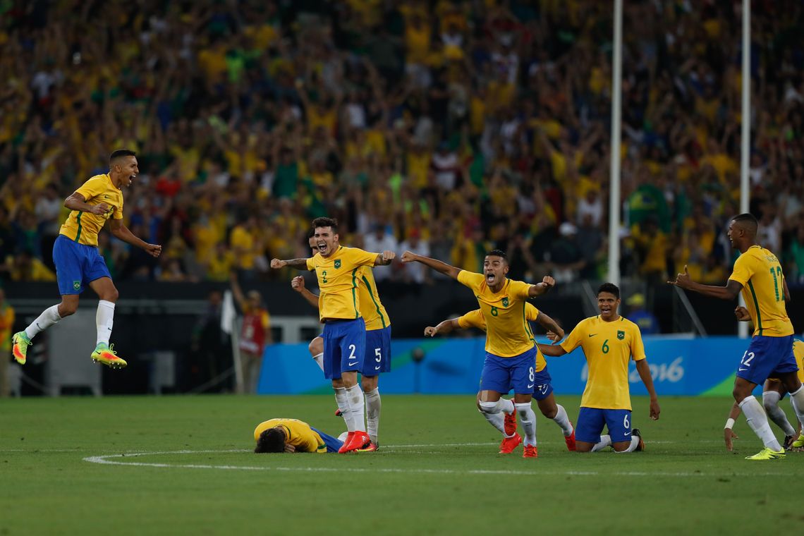 Fernando Frazão/Agência Brasil Rio de Janeiro - Brasil vence Alemanha e conquista primeiro ouro olímpico do futebol (Fernando Frazão/Agência Brasil)