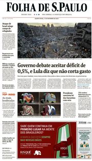 Capa do Jornal Folha de S. Paulo Edição 2023-11-01
