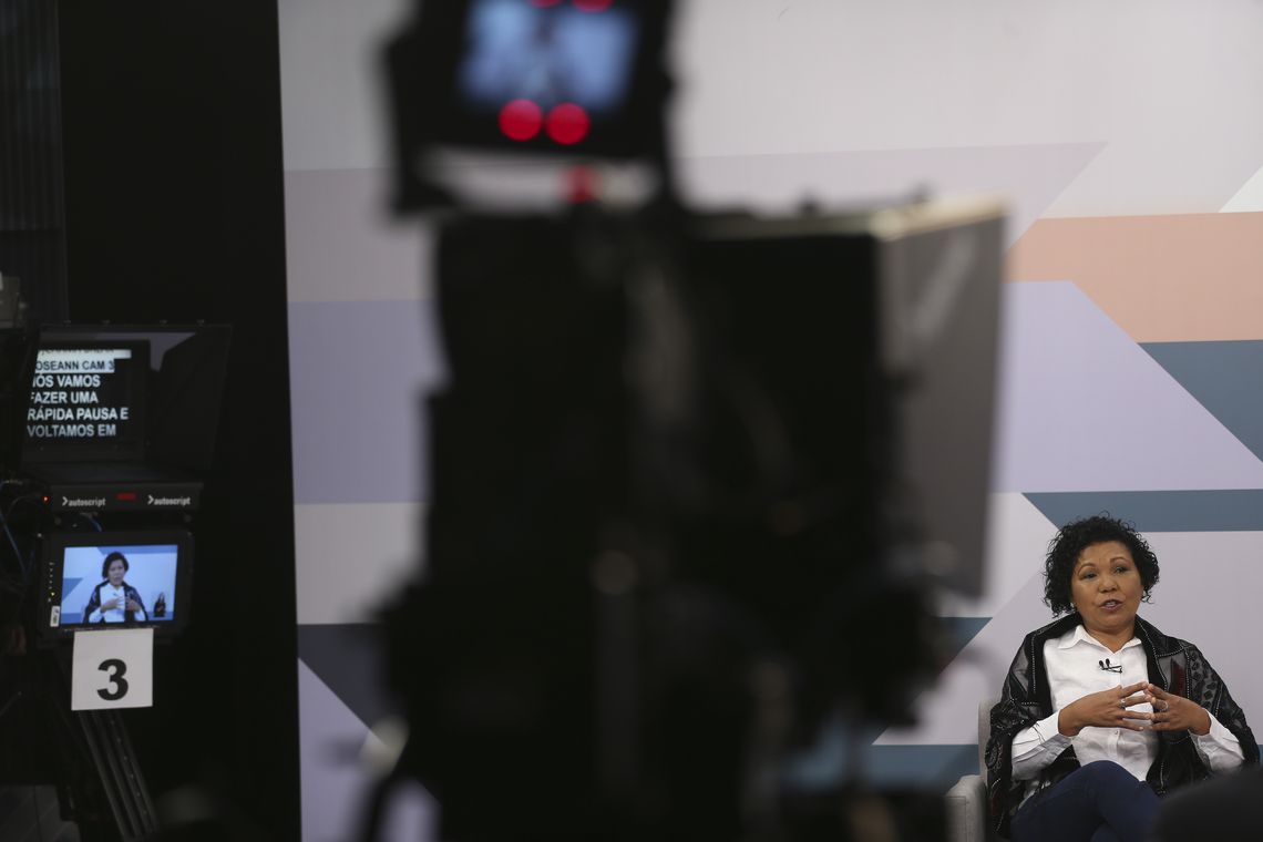 Marcello Casal jr/Agência Brasil A Empresa Brasil de Comunicação (EBC) entrevista a candidata à Presidência da República pelo PSTU, Vera Lúcia. Ela é a sétima a participar da série de entrevistas da EBC com presidenciáveis.