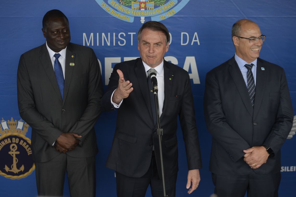 Tomaz Silva/Agência Brasil O presidente Jair Bolsonaro fala após cerimônia em comemoração ao Dia da Vitória e Imposição da Medalha da Vitória no Monumento Nacional aos Mortos da Segunda Guerra Mundial, no Aterro do Flamengo, no Rio de Janeiro.