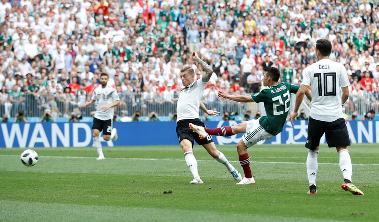 Jogo Alemanha contra MÃ©xico, pelo Grupo F da Copa do Mundo 2018, em Moscou