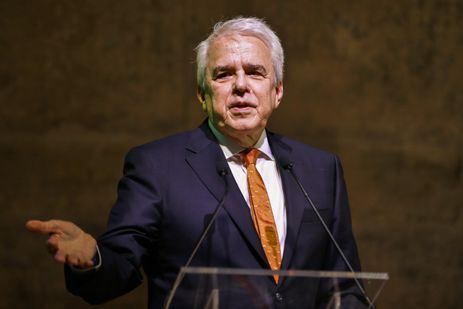 O presidente da Petrobras, Roberto Castello Branco, fala no Seminário &quot;A Nova Economia Liberal&quot;, na Fundação Getúlio Vargas (FGV), no Rio de Janeiro. 