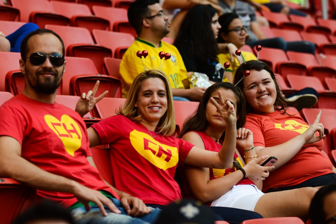 Gustavo Gomes/Agência Brasil Brasília - Equipes masculinas de futebol olímpico da Coreia do Sul e México jogam no Estádio Mané Garrincha (Gustavo Gomes/Agência Brasil)